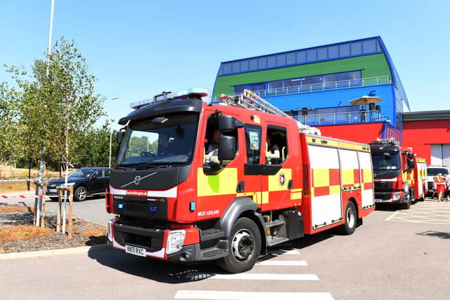 Emergency services attended two collisions in Milton Keynes yesterday