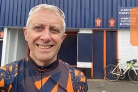 Dedicated Hatters fan Mark Crowther is cycling to Sheffield's Bramall Lane on Christmas Day to see his team in action on Boxing Day - and raise money for four local charities