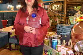 Namji owner Naseem with her 'Curry Queen' award
