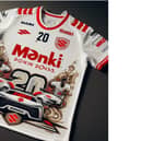 Remember the shirt with the stadium ghosted into the background of it? How about Suzuki cars instead?