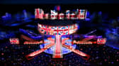 A BBC handout CGI of a representation of the staging for the forthcoming Coronation Concert which will be broadcast live from the grounds of Windsor Castle on BBC One, BBC iPlayer, BBC Radio 2 and BBC Sounds on Sunday May 7 from 8pm.