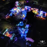 A drone's eye view of Kennington Close in Newport Pagnell