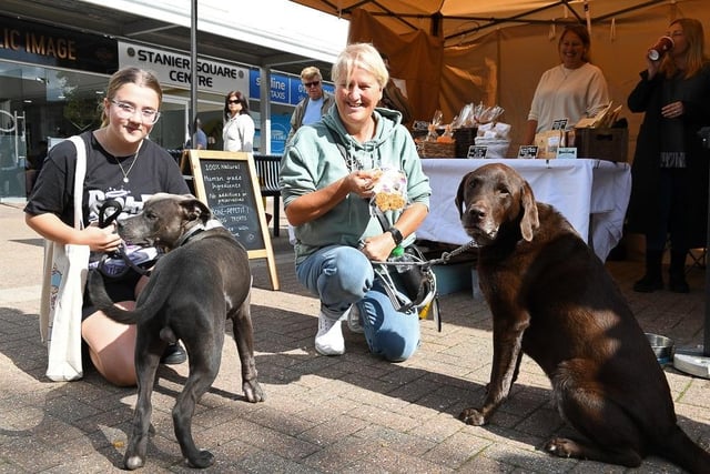 The Bletchley Food & Craft Market attracted a steady stream of visitors - including man's best friend
