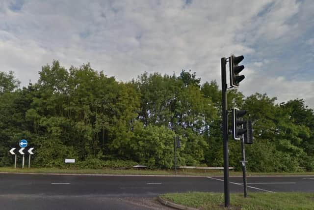 The traffic lights at Abbey Hill roundabout in Milton Keynes are no longer safe to use