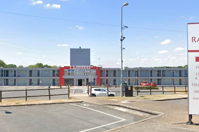 Ramada hotel in Newport Pagnell is to be used to house up to 250 asylum seeker families. Photo: Google Street View