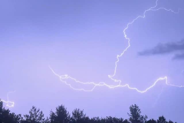 Thunder and lightning is expected