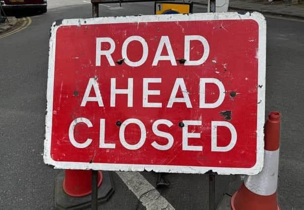 Road closed sign. Picture: Olivia Preston