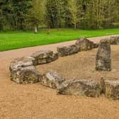 The stone circle at Great Linford Manor Park