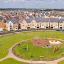 BN - An aerial shot of Barratt Homes' Brooklands development