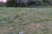 Up to 100 empty water bottles were outside the school in Milton Keynes