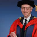 Roger Jefcoate receives his honorary doctorate. Photography by Marston Events