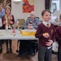 Residents at Maids Moreton Hall enjoyed Easter crafts with pupils from Maids Moreton Church of England School.