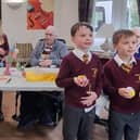 Residents at Maids Moreton Hall enjoyed Easter crafts with pupils from Maids Moreton Church of England School.