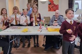 Residents at Maids Moreton Hall enjoyed Easter crafts with pupils from Maids Moreton Church of England School.