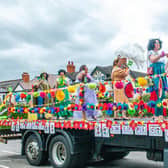 The floats were full of colour