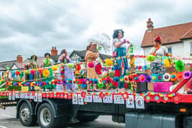 The floats were full of colour