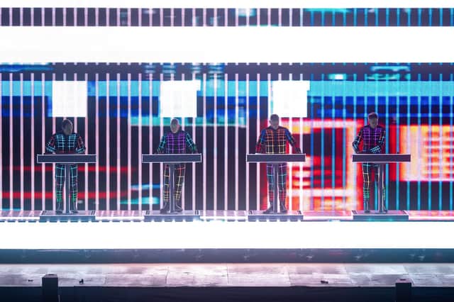 Kraftwerk on stage at The National Bowl in Milton Keynes on Sunday, June 22, 2025. Photo by David Jackson.
