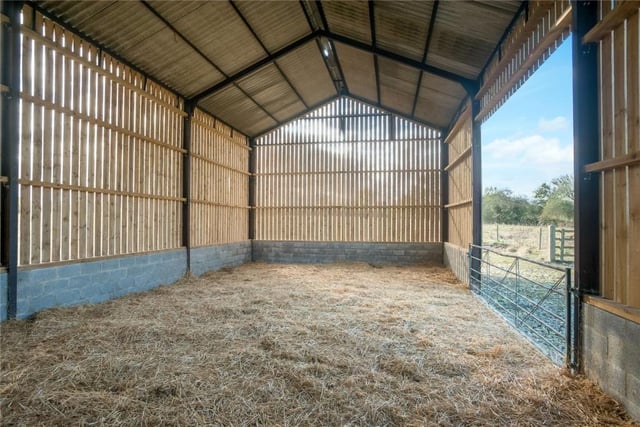 Inside the barn