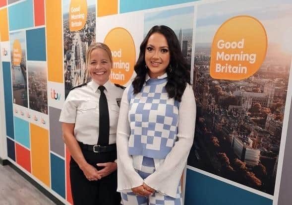 Chief Superintendent Katy Barrow-Grint and Sharon Gafka on ITV's Good Morning Britain this morning to launch our partnership