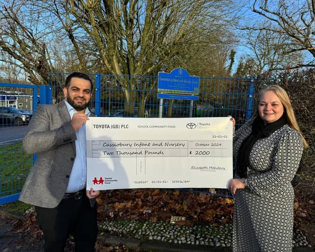 Kamran Shah, Group Business Centre Manager at Steven Eagell Group and Charlotte Cooper, Headteacher at Cassiobury Infant and Nursery School