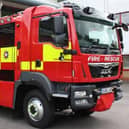 Fire crews released a dog stuck in a chair
