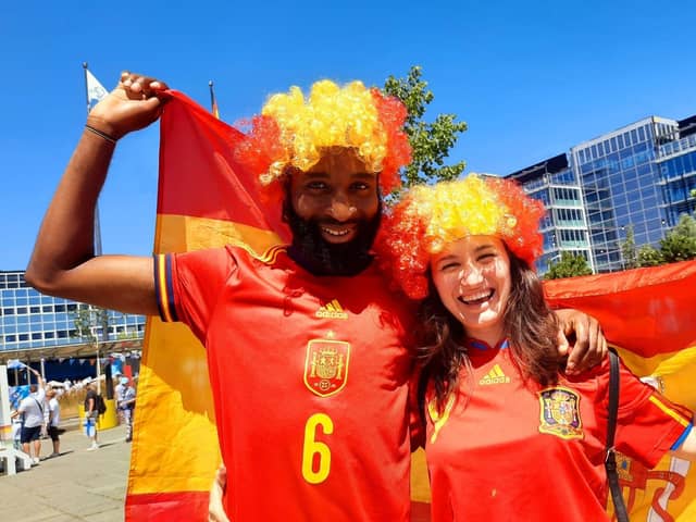 Football fans are gathering in Milton Keynes for the UEFA semi final