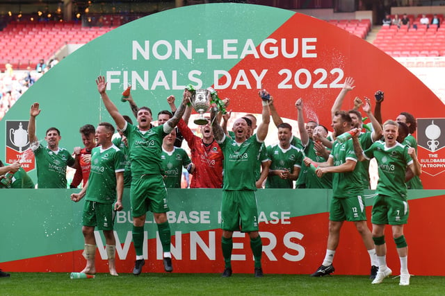 Newport Pagnell Town lift the FA Vase