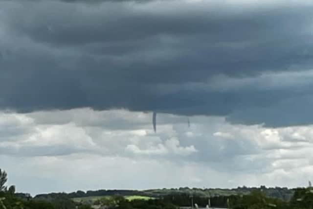 The funnel cloud was captured on camera in Milton Keynes