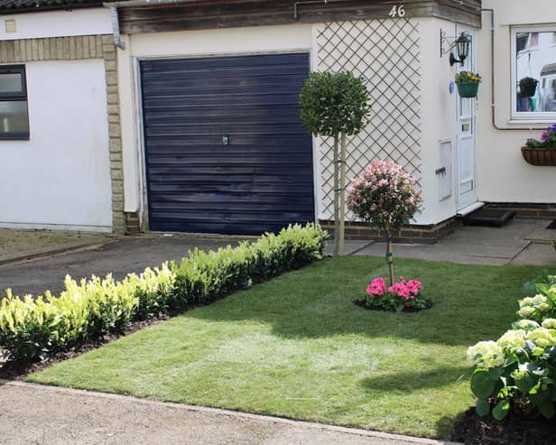 The garden in Milton Keynes following the makeover, which was completed on ITV's This Morning programme