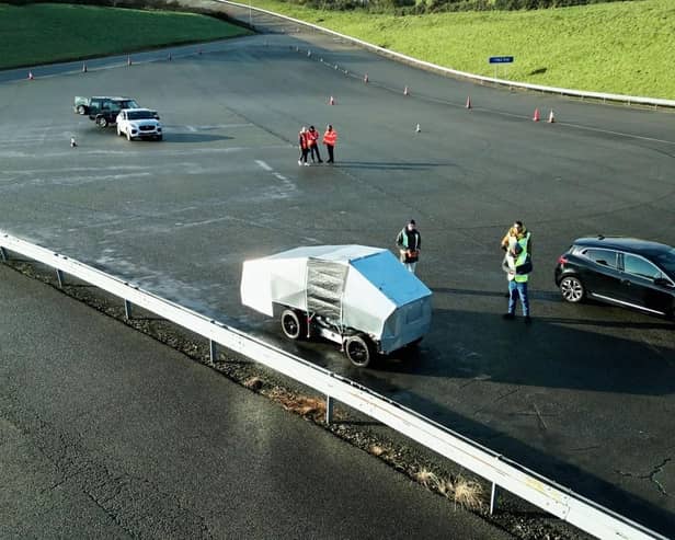 One of the new pothole detecting and filling robots that could be used in Milton Keynes