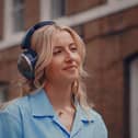 Leah Williamson sports the Dyson headphones