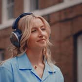 Leah Williamson sports the Dyson headphones