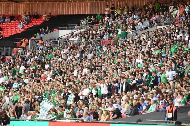 Wembley was a sea of green shirts in support of Newport Pagnell