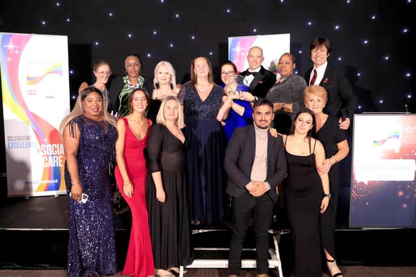 PJ Care employees celebrate their win