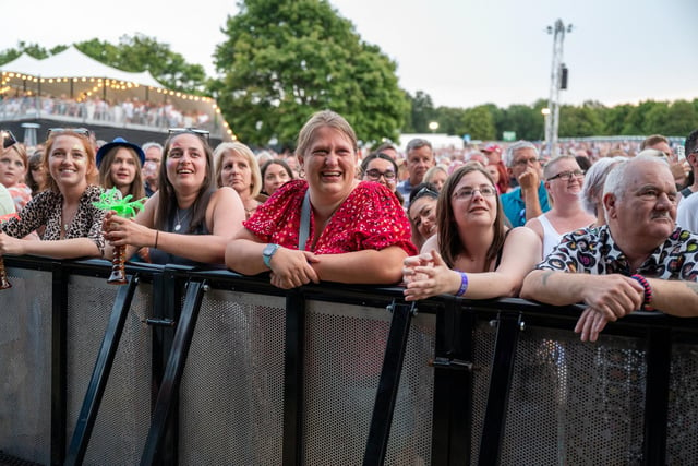 Fans inside Campbell Park in Milton Keynes on July 17, 2022. Photo by David Jackson.