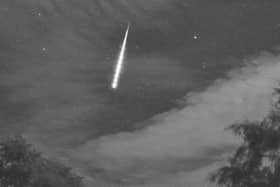 The fireball shot over the skies on Milton Keynes on Monday evening, at around 8pm