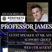 Professor James Brown, guest speaker at Milton Keynes Adult ADHD Support Group