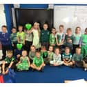 Beech Class wearing green for gauchers