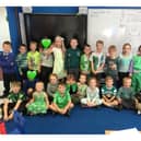 Beech Class wearing green for gauchers