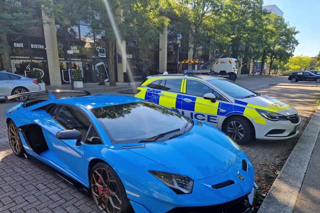 The Lambo was spotted by police in CMK