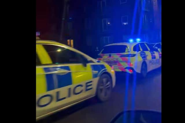 A screenshot from the video of the incident in Fenny Stratford, MK.