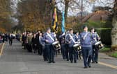 The parade set off from Bletchley Park, photo by Jane Russell
