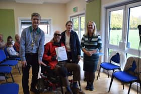 Photo from 2022 Recognition Awards and features Carol &amp; Dan Renault with Mayor and Deputy Mayor