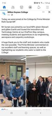 The Prime Minster seemed to enjoy his visit to MK College