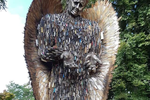 The knife angel will be placed outside MK Stadium