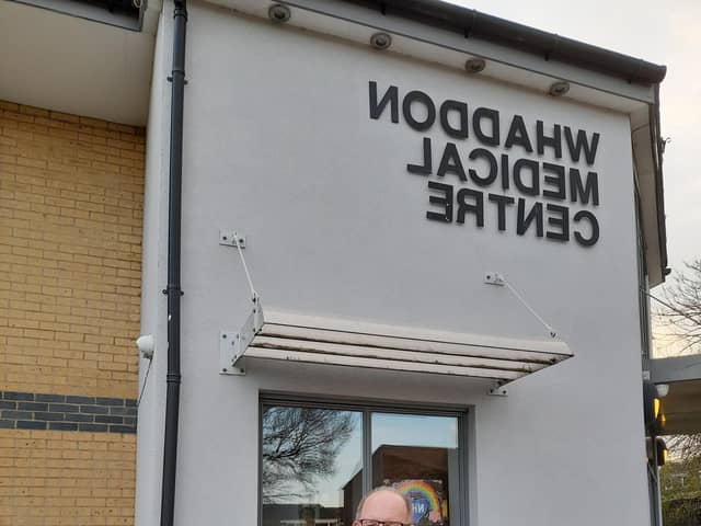 Nigel Long outside Whaddon Medical Centre in Bletchley