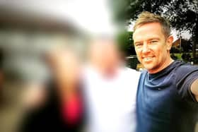 Simon Thomas has an emotional meeting with the couple, whose faces have been blurred to protect their identity