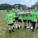Pupils from Orchard Academy with the #EMATter Olympic Torch