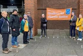 MK Quakers held a silent vigil to protest over climate change
