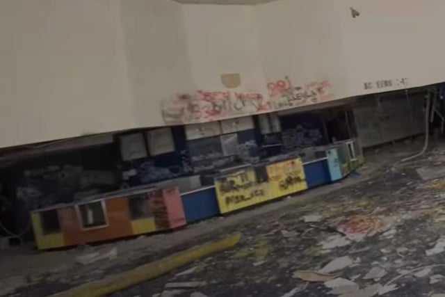 The stand where hundreds of people used to queue to buy their popcorn and drinks